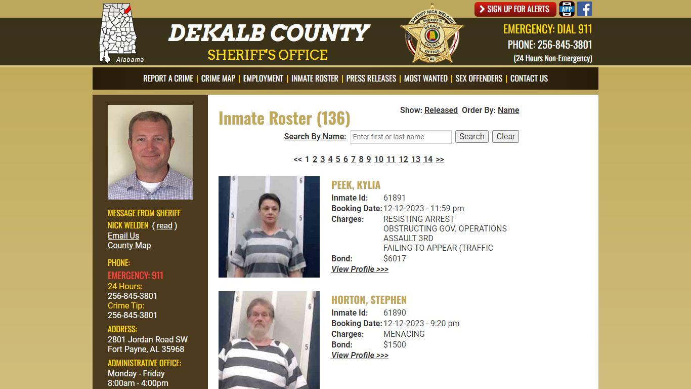 Inmate Roster (148) - DeKalb County Sheriff's Office